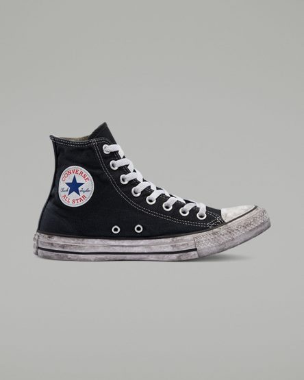 Dámské Boty Vysoké Converse Chuck Taylor All Star Platene Smoke Černé Bílé | CZ QXZF27